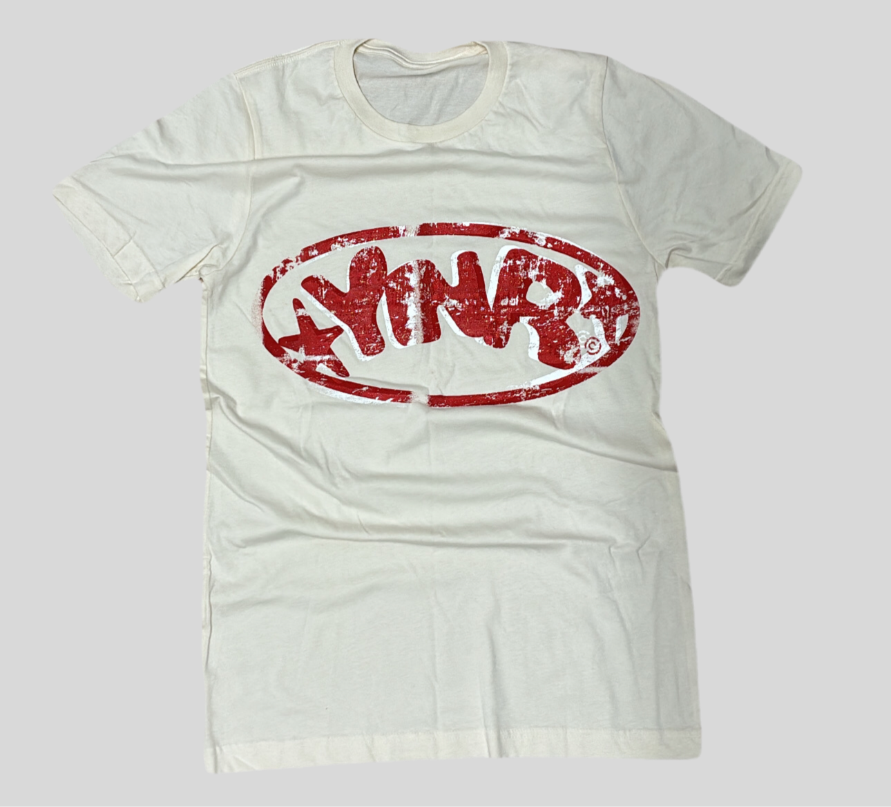 Cream & Red YNR Logo Tee