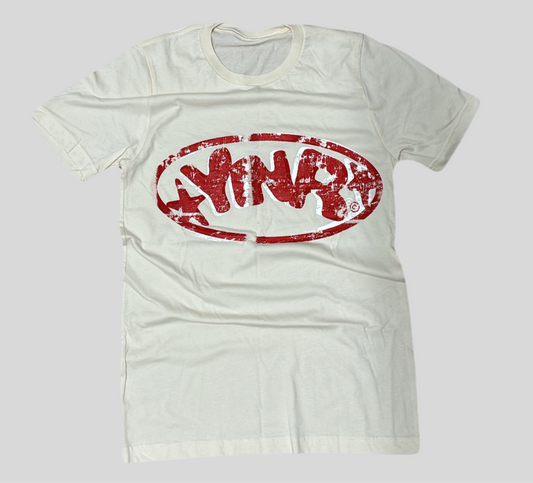 Cream & Red YNR Logo Tee